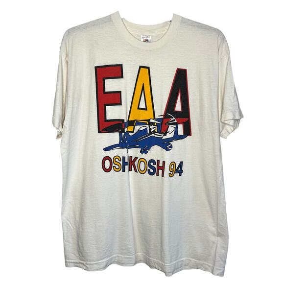 EAA OshKosh‎ VINTAGE Single Stitch Graphic T Shirt Fruit of the Loom Men XXL - Picture 1 of 8